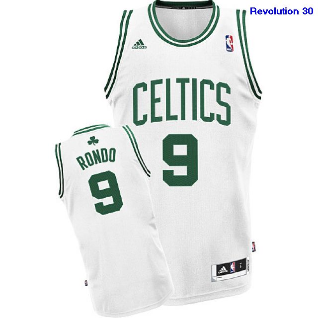 80% Discount Boston Celtics 9 Rajon Rondo Revolution 30 Swingman Home Adidas Jersey